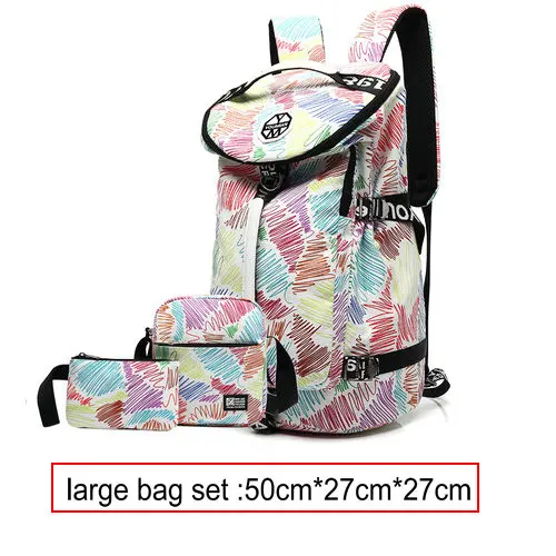 large Graffiti set 36L дорожный рюкзак для ноутбука, женский рюкзак, школьные сумки для девочек-подростков, цветочный принт, rugzak back pack kippling, женский рюкзак - Цвет: large Graffiti set