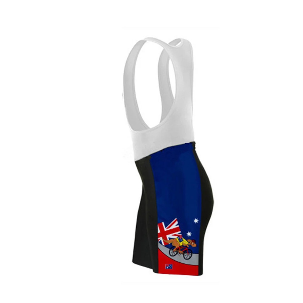 bib shorts Велоспорт Джерси Австралия белый и зеленый и золотой и синий велосипед одежда мужская с коротким рукавом Одежда наружная дорога велосипедные рубашки анти-пот быстрый сухой - Цвет: bib shorts