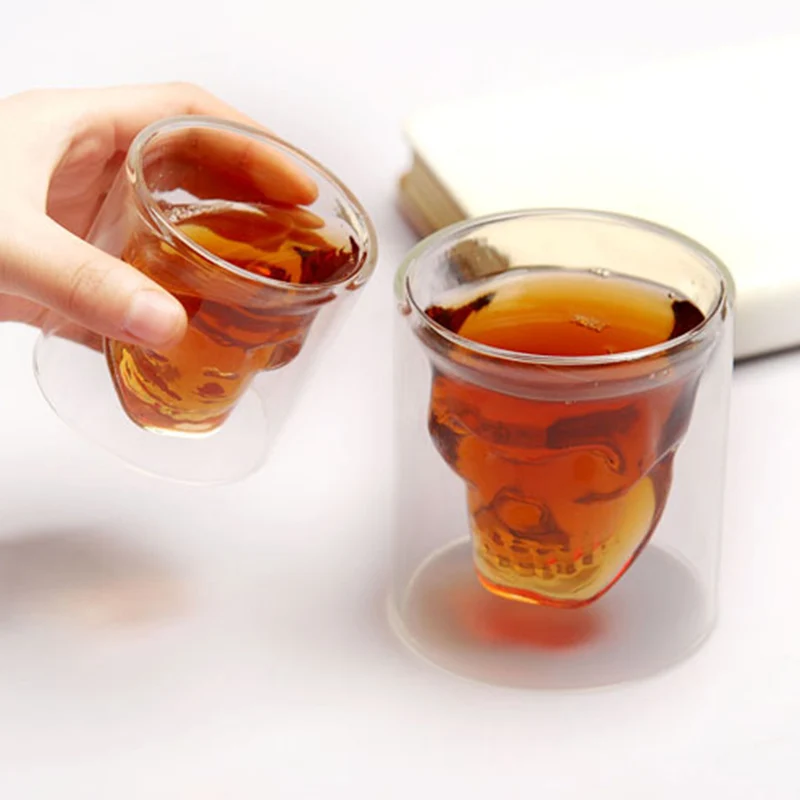 Двойное использование хрустальный череп выстрел стеклянные пиратские чашки