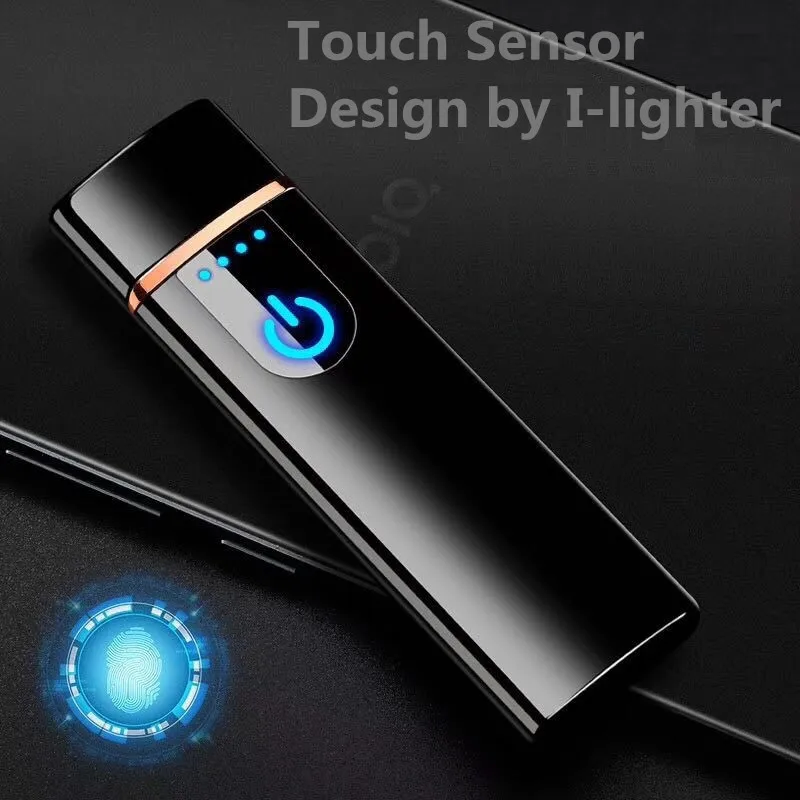 Двусторонняя огненная беспламенная дуговая Зажигалка USB зарядка плазменная