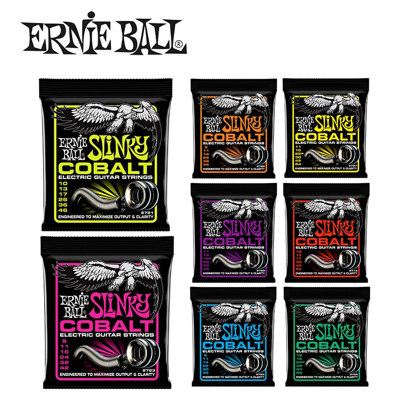 Оригинальные Струны для электрогитары Ernie Ball Slinky Cobalt высокое качество 2715 2720 2721 2722