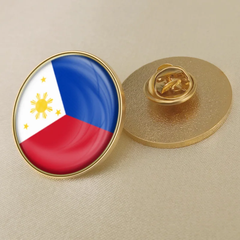 Филиппины один флаг нагрудные булавки - Окраска металла: Philippines-C