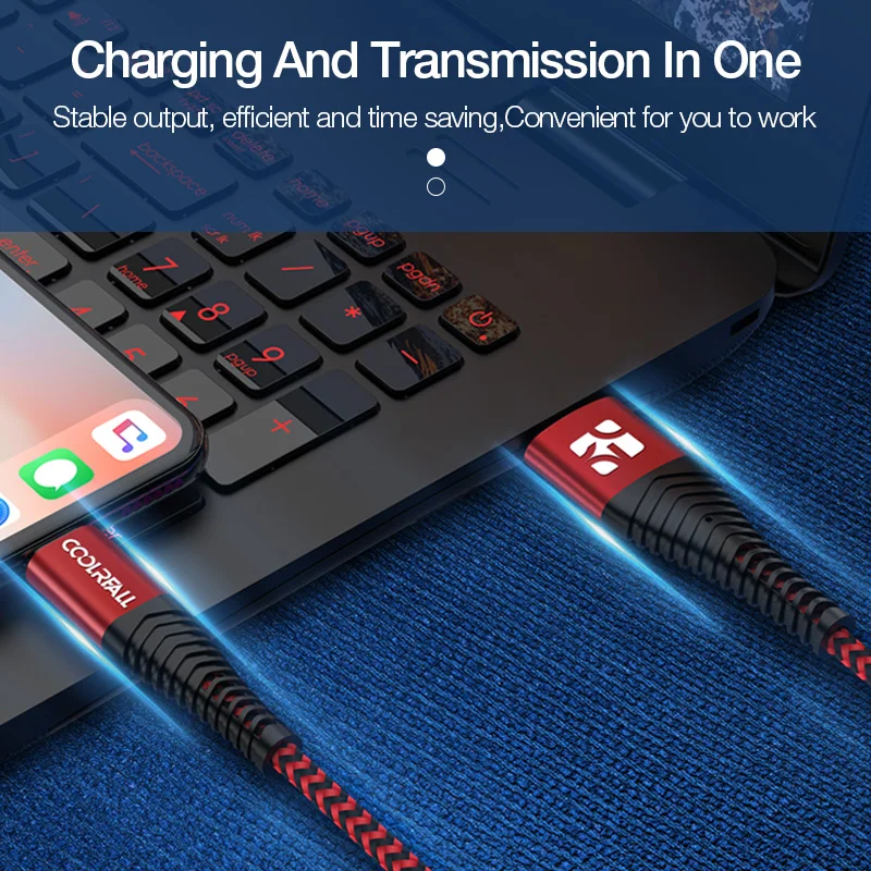 Coolreall 2.4A Micro USB кабель для быстрой зарядки передачи данных нейлоновый