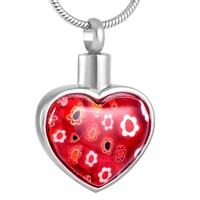 sweet style stainless steel beautiful in colors heart cremation urn pendant necklaces women