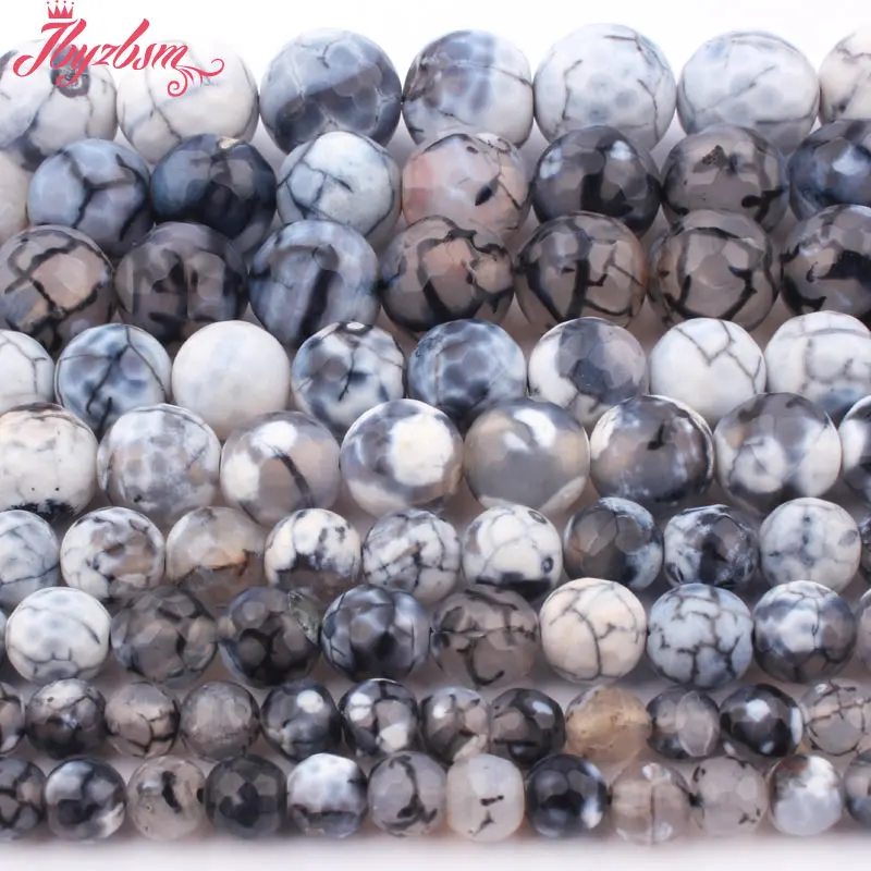 6 8 10 12mm Round Faceted Fire Agates Natural Stone Beads For DIY Necklace Bracelets Jewelry Making Loose 15&quot Free Shipping | Украшения