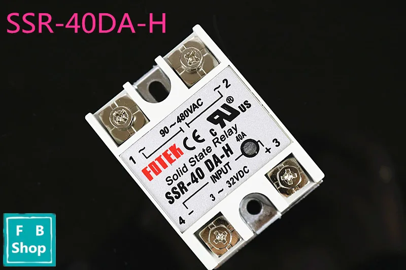 Твердотельное реле SSR 40DA H 40A фактически 3 32V DC TO 90 480V AC регулятор твердотельного