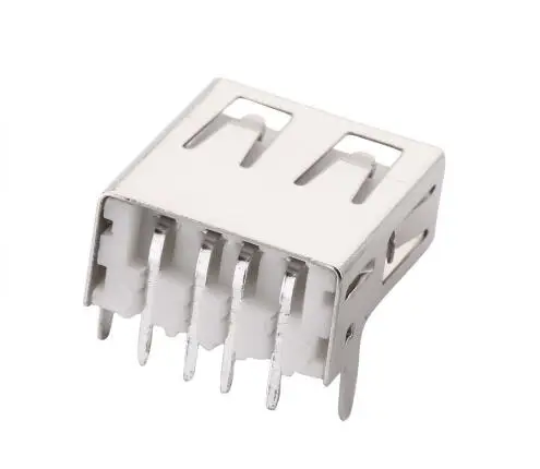 10 шт./лот USB 3. 0 4 контактный гнездовой разъем типа А 90 градусный прямой штифт с