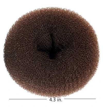 4.3in Brown Clothbeauty 1 шт булочки для волос пончик производитель, Женский шиньон для волос булочки производитель, кольцо стиль для волос пончик, волосы булочки строитель, танец булочки - Цвет: 4.3in Brown