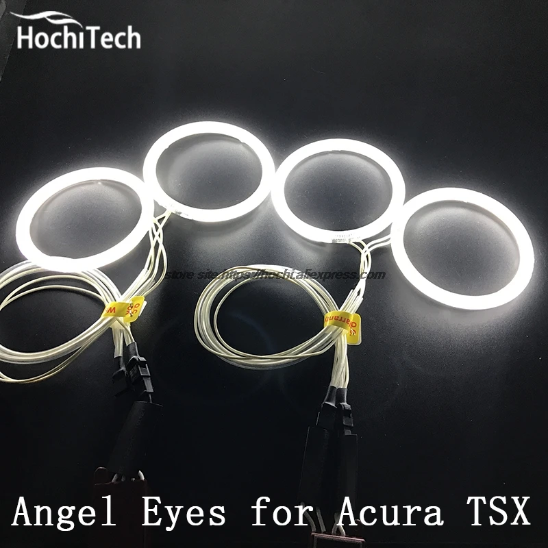 

HochiTech WHITE 6000K CCFL Headlight Halo Angel Demon Eyes Kit angel eyes light for Acura TSX 2009 2010 2011 2012