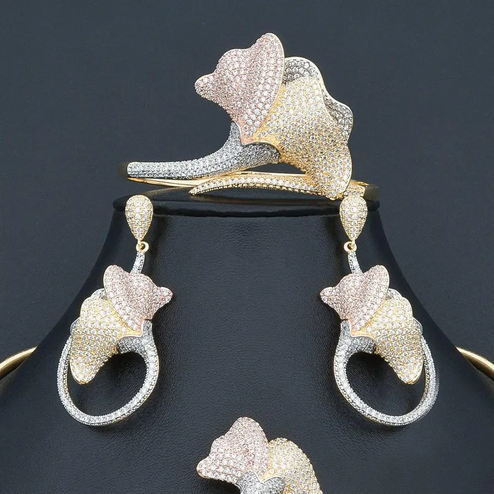 Женский браслет с подвеской ModemAngel роскошный медный из 3 тонов кубическим