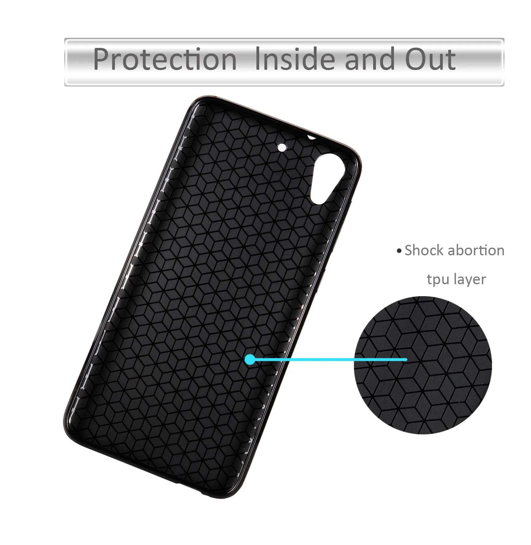 WolfRule For Case HTC 626 Cover Luxury Full Protection Carbon Fiber Brushed Soft SiliconeTPU for Desire Shell D626S |