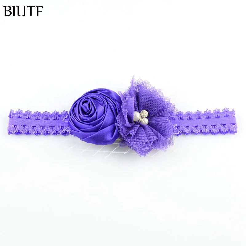 50 шт./лот Эластичная головная повязка ручной работы Кружевная на голову с