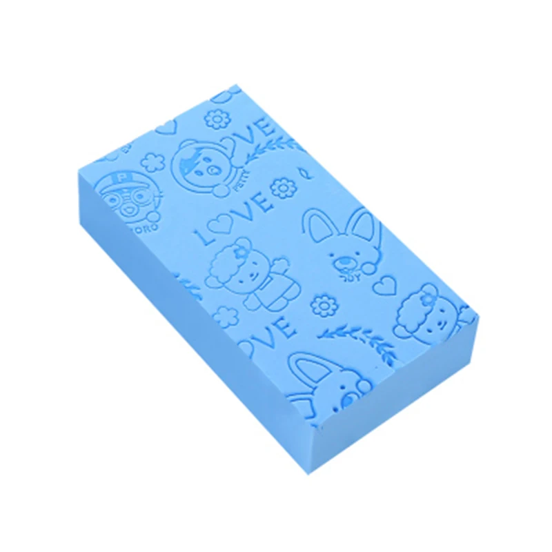 Printed Blue Губка для ванны с принтом, скраб для душа, детская губка для чистки лица, губка для чистки тела для взрослых, губка для спа-ванны, 1 шт., шарик для ванны - Цвет: Printed Blue