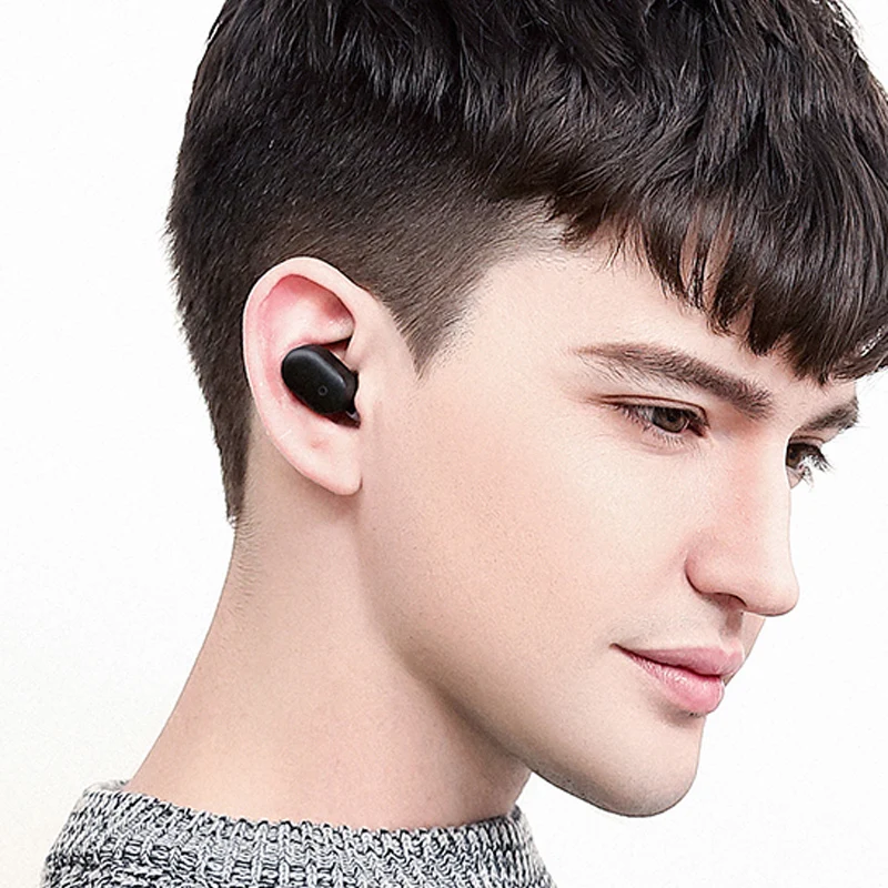 Спортивная мини гарнитура Xiaomi беспроводная с микрофоном и Bluetooth 4 5g