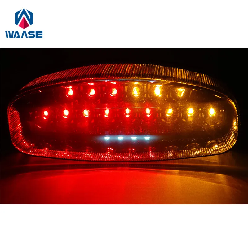 Waase для SUZUKI GS500 2001-2002/GS500F 2004-2009 хромированный задний светильник поворотники тормоза Встроенный светодиодный светильник