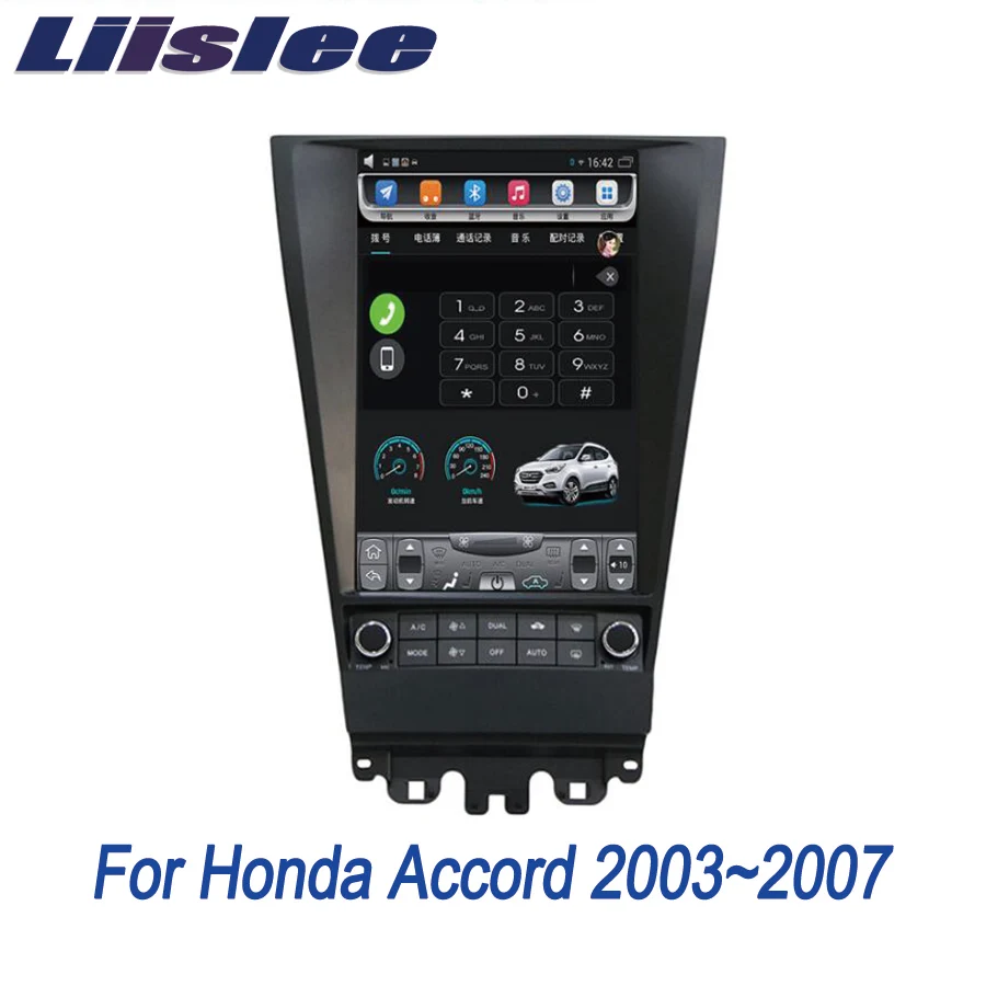 Liislee 2 din Android для Honda Accord 2003 ~ 2007 большой экран Автомобильный мультимедийный плеер