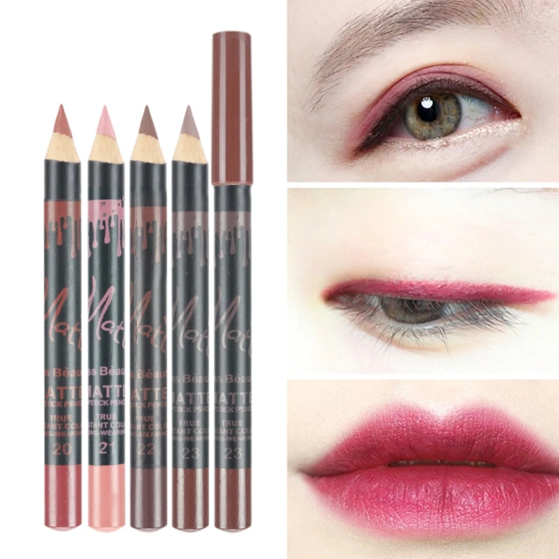 3 шт./лот брендовый матовый карандаш для губ водостойкий лайнер Косметика