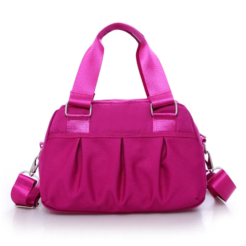 Однотонная женская сумка через плечо нейлоновая мессенджер на молнии