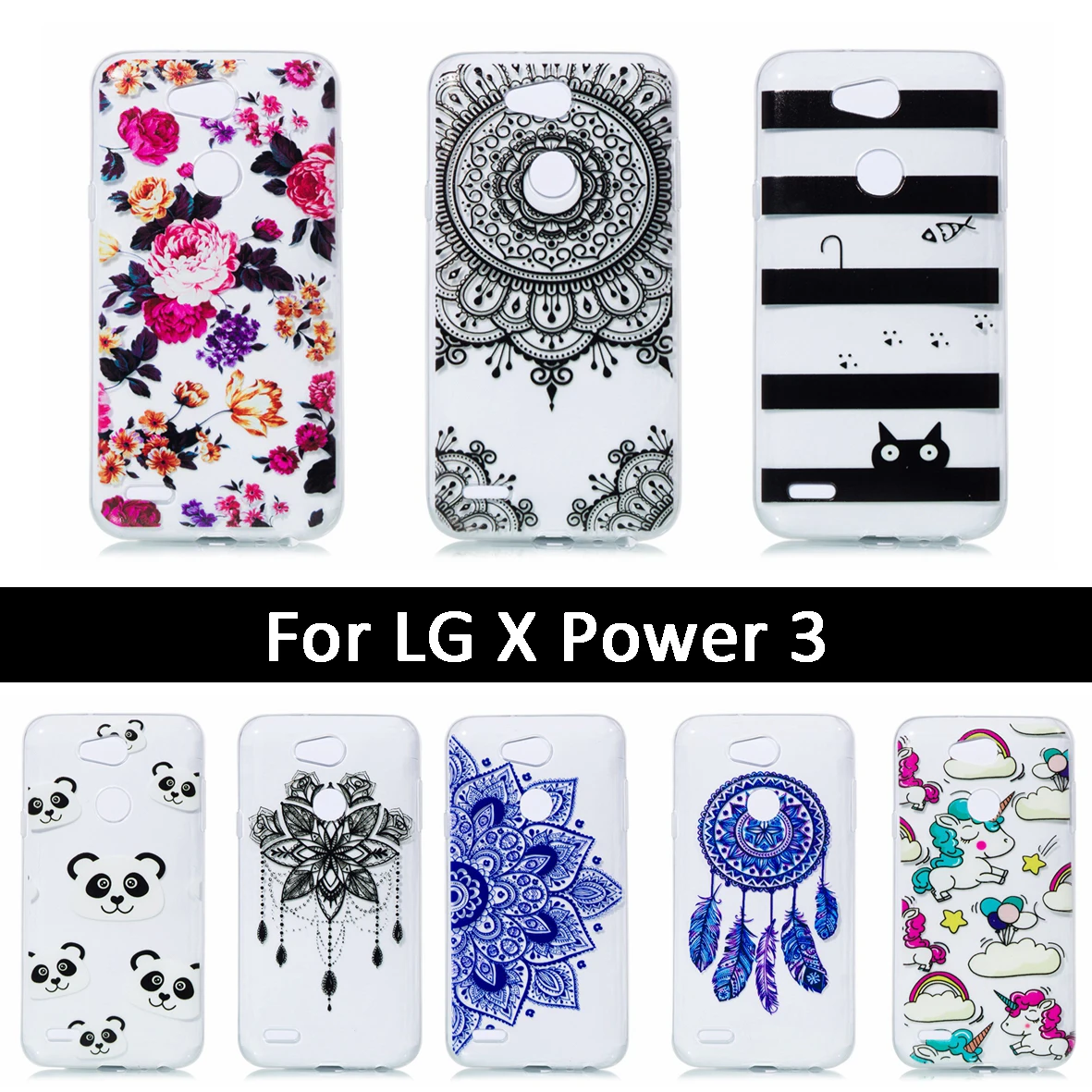 Цветной чехол с рисунком для LG X Power 3 мягкий силиконовый из ТПУ чехлы Power3