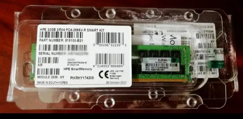 100% Новый оригинал в коробке 815100 B21 850881 001 840758 091 32G 2RX4 PC4 2666V гарантия 1 год|Пульты ДУ| |