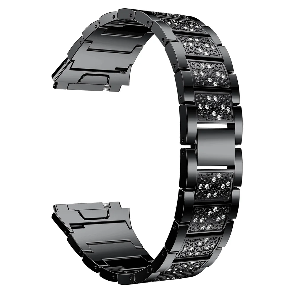 Ремешок для часов Ремешок Для Fitbit Ionic Смарт-часы браслет ремешок из нержавеющей стали со стразами