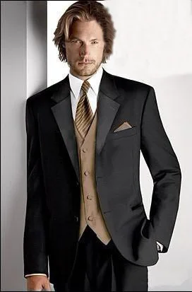 Новинка 2016 корейские атласные яркие Серебристые смокинги для жениха с черными