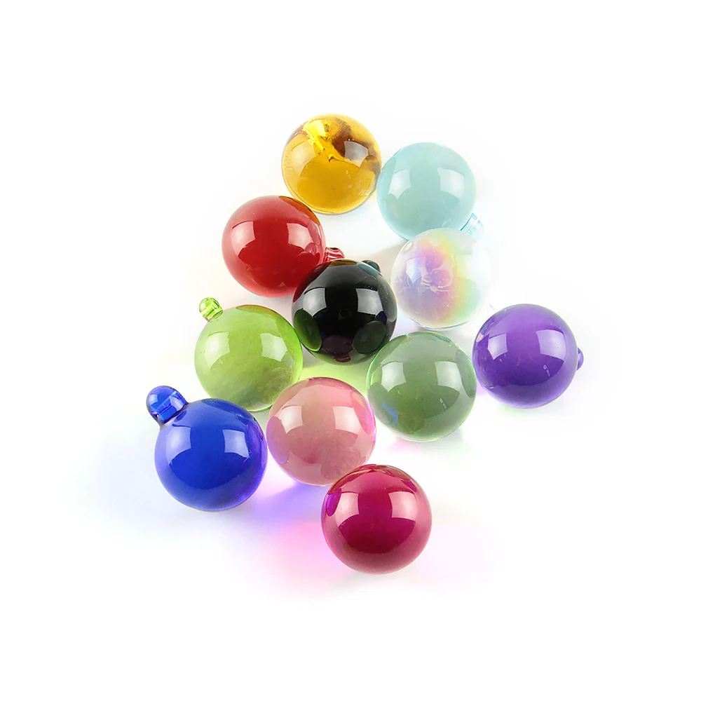 

Glass Smooth Ball 100pcs/Lot 30mm Mixed Color Crystal Prism Hanging Ball X-Mas Chandelier Balls