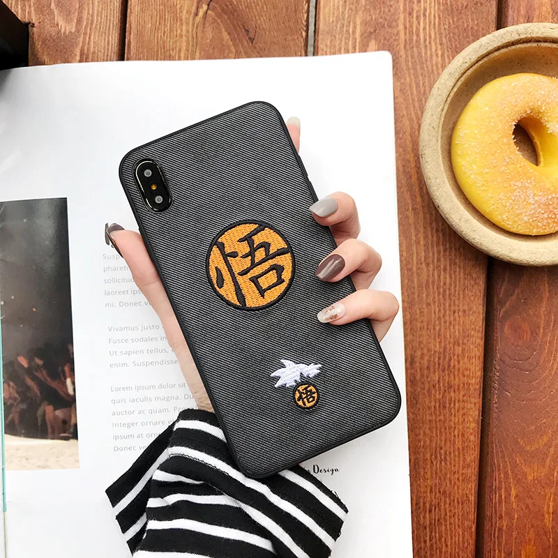 Вышивка комиксов Dragon Ball для iPhone XR Max мобильный телефон оболочка 7 8 Plus