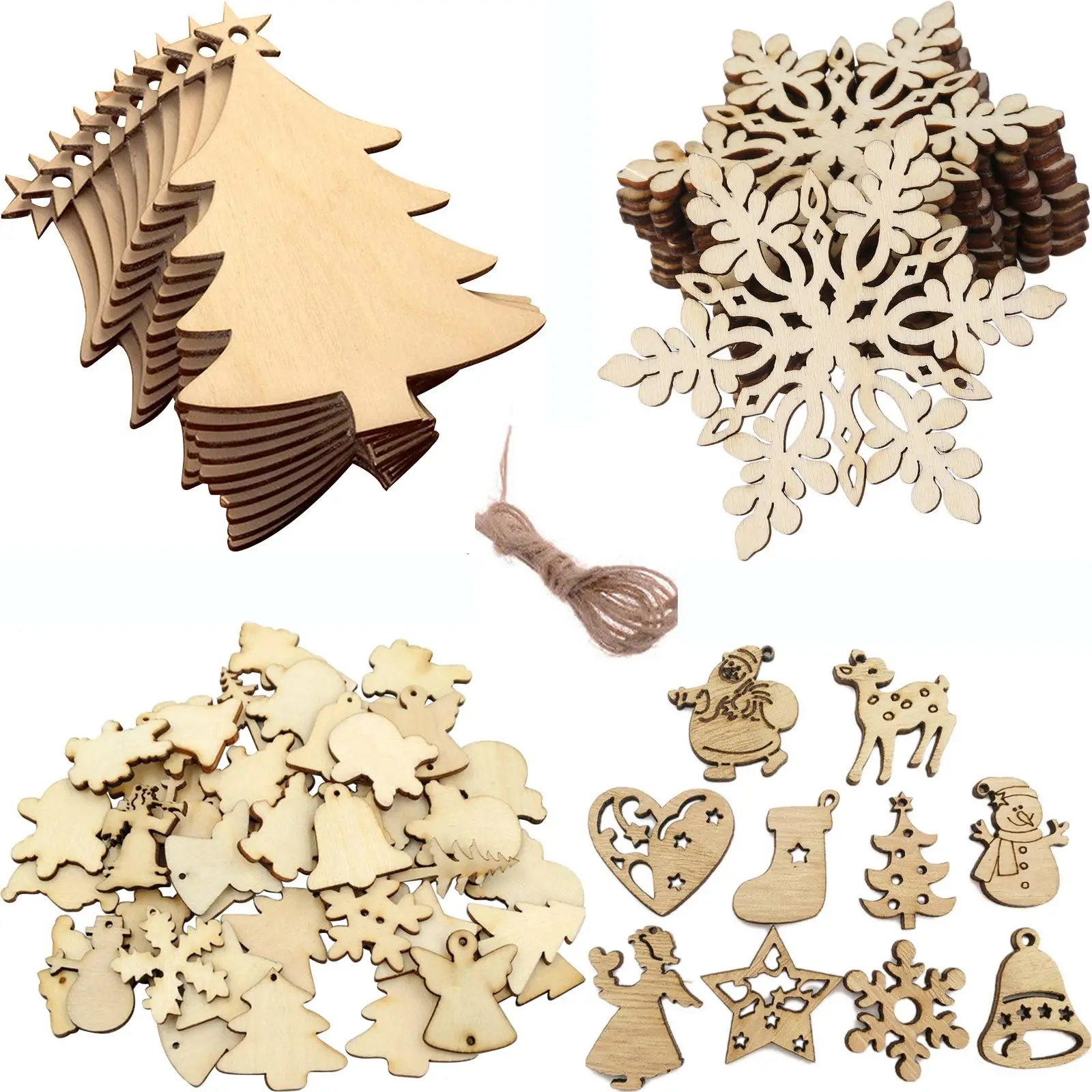 10 шт. деревянные подвески для елки|Кулоны и подвески| |