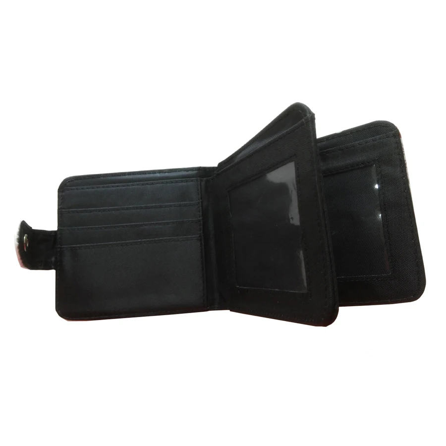 Аниме гинтама Саката гинтоки ПУ короткий бумажник на кнопке/кошелек с твердой