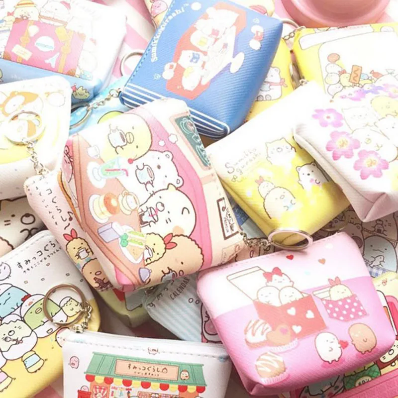 1 шт. Новинка Аниме Sumikko Gurashi Угловые кошельки монета пакет студенческий кошелек