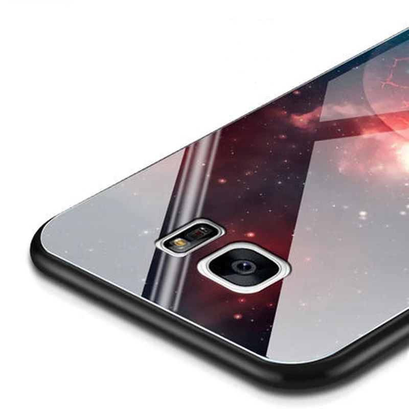 Чехол для Samsung Galaxy S7 чехол с закаленным стеклом и мягким краем 5 1 дюйма S 7