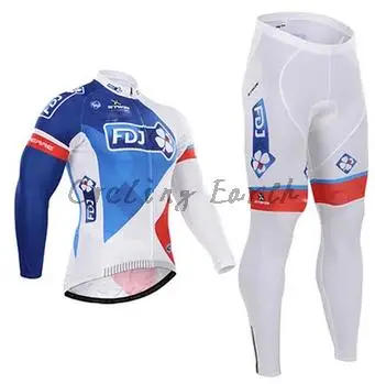 Может смешанный размер FDJ 2015 зимние длинным рукавом одежды задействуя джерси ( bbb )