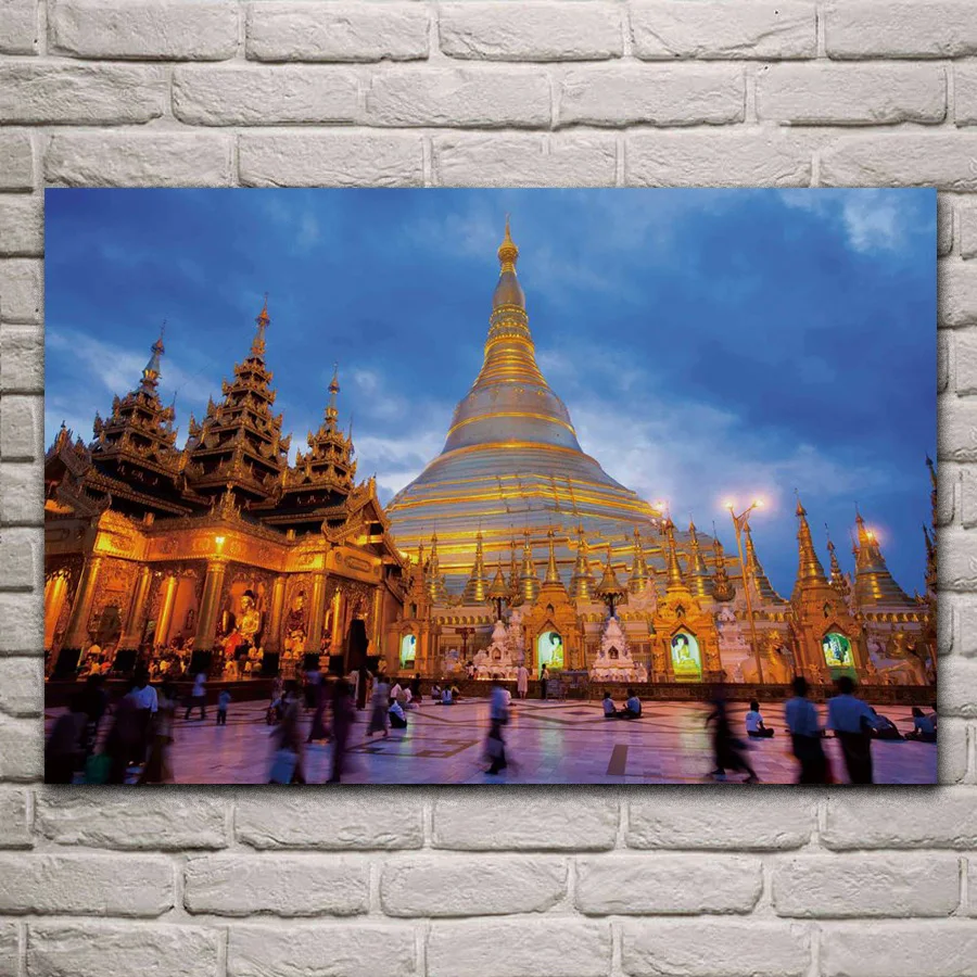 Shwedagon пагода храм Дагон городок в myanmar KA637 гостиной дома стены искусства Декор