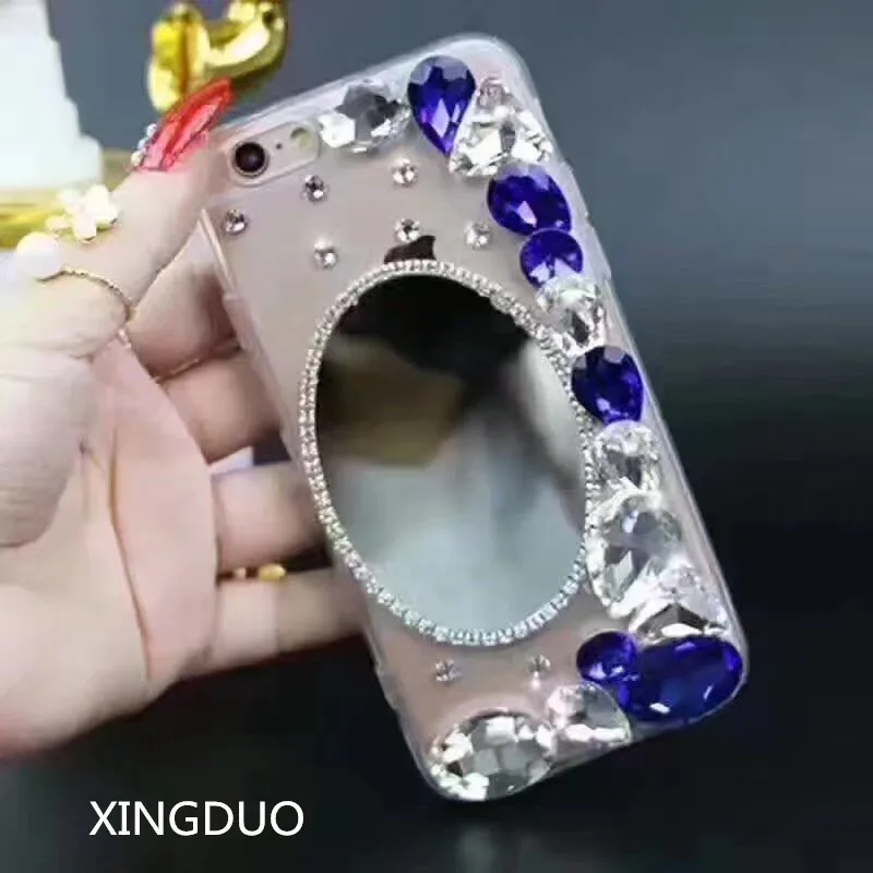Для Samsung s8 XINGDUO роскошный блестящий зеркальный защитный чехол со стразами для Galaxy