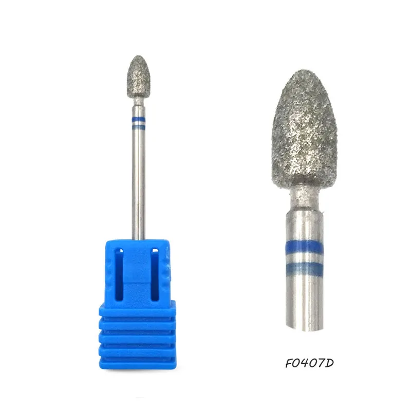 F0407D HYTOOS 25 типов алмазное сверло для ногтей 3/3" роторные кусачки для кутикулы, маникюрные фрезы, аксессуары, инструменты для дизайна ногтей, фрезы - Цвет: F0407D