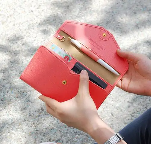 Темперамент большой емкости элегантный кожаный Длинный кошелек мужчины