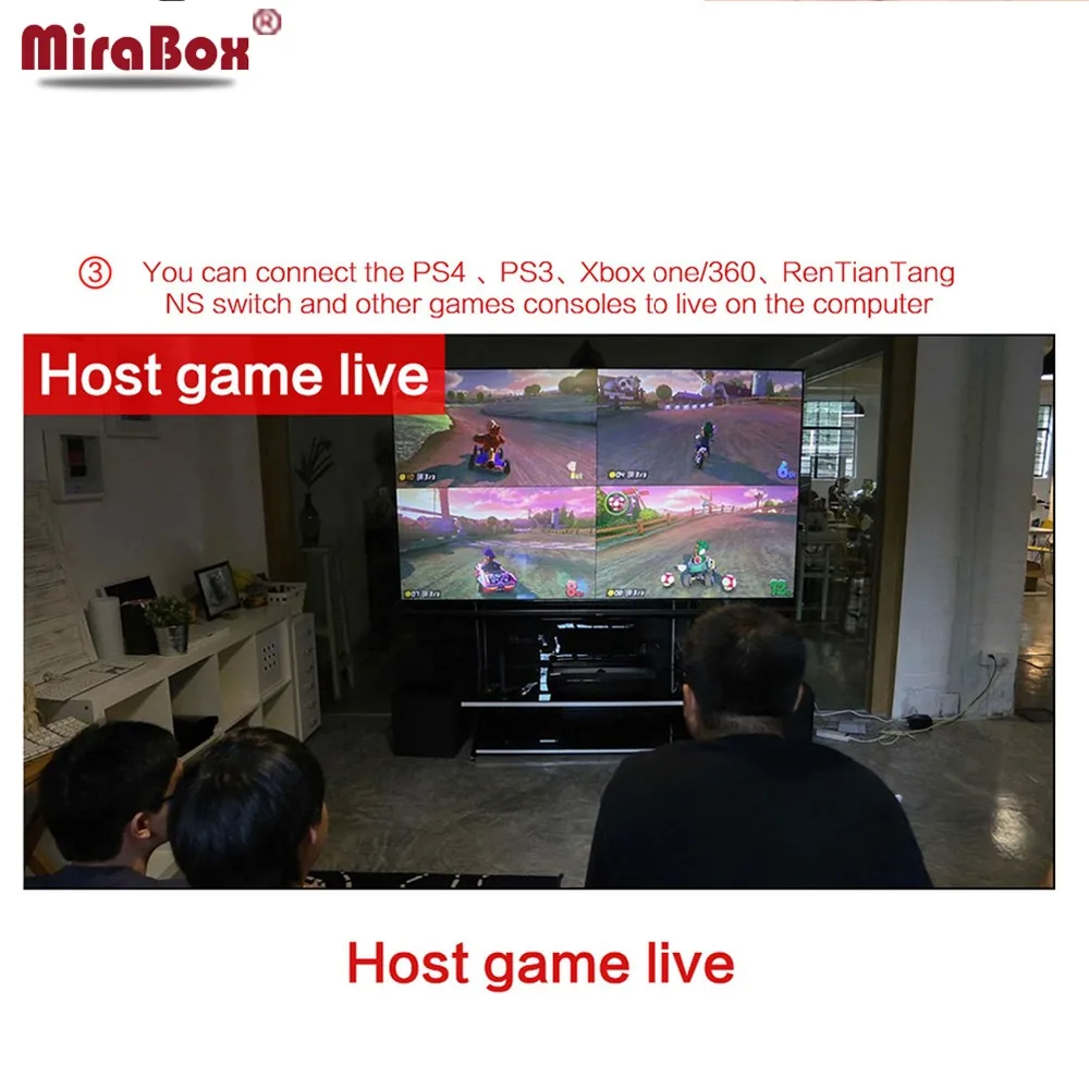 MiraBox USB 3,0 HDMI Игровая карта захвата устройство с HDMI петлей-выход Поддержка HD видео HDCP 1080P Windows 7 8 10 Linux YouTube OBS