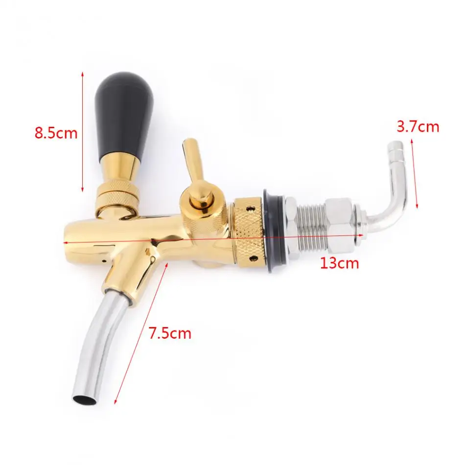 G5/8 пивной кран Регулируемый из нержавеющей стали черновик хвостовик