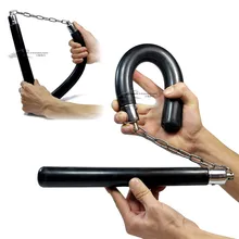 Китай кунг-фу боевых искусств Wing Chun натуральный каучук Nunchakus не металл Bruce Lee Artes Marciais ушу практика оборудование черный