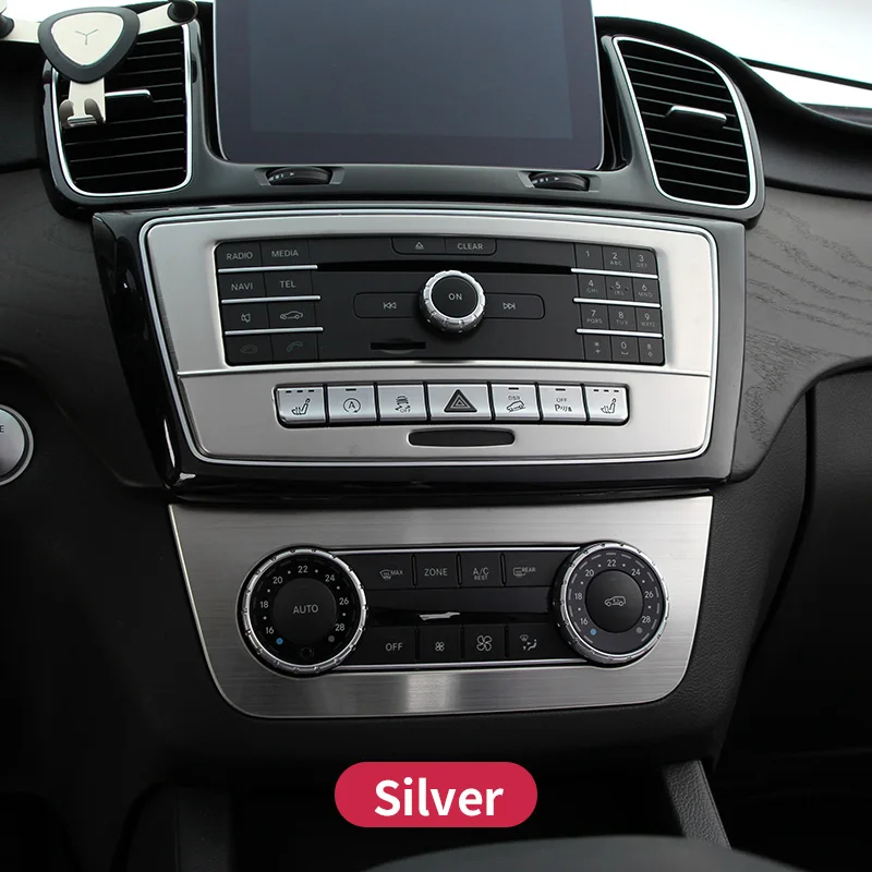 Наклейки на панель CD кондиционер переключатель панель накладка для Mercedes Benz GLE W166 GLE Coupe C292 GLS класс amg аксессуары