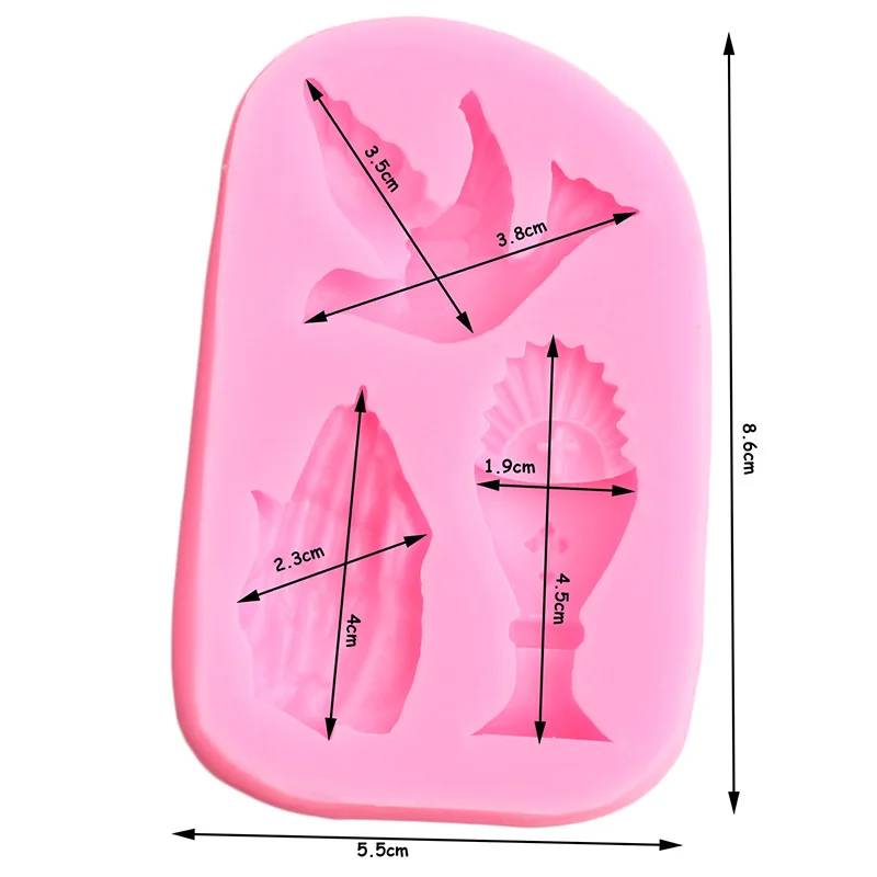 Ручная форма для помадки в виде голубей силиконовая шоколада инструмент