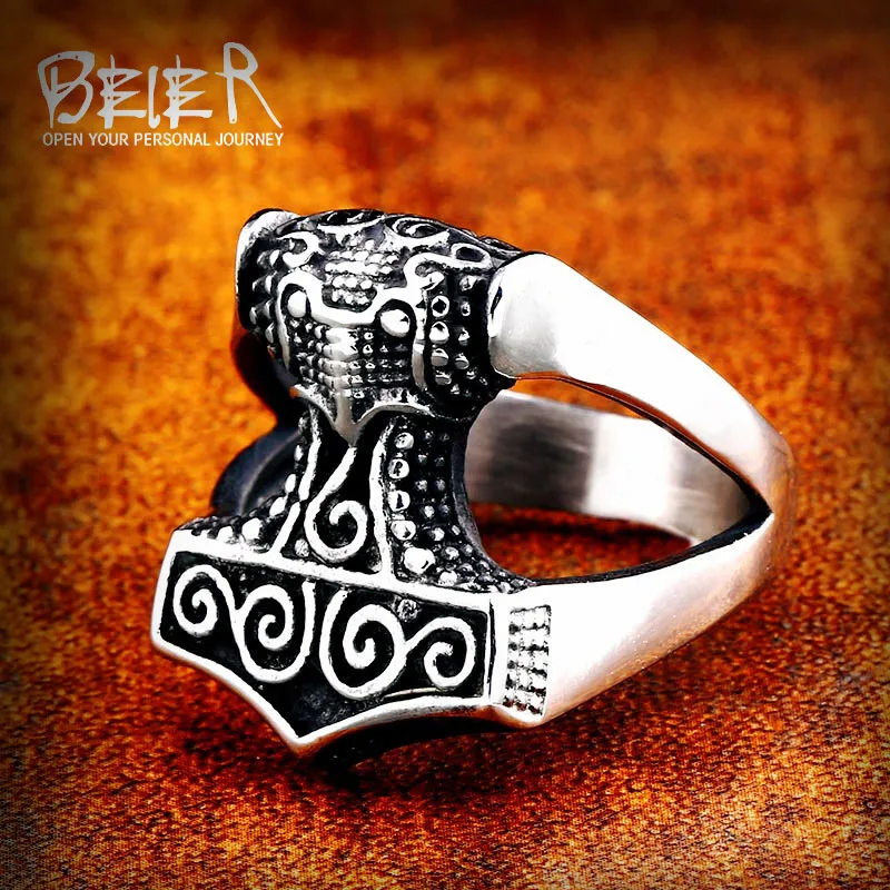 Байер 316L Нержавеющая сталь человек кольцо высокого качества нос Викинги Одина