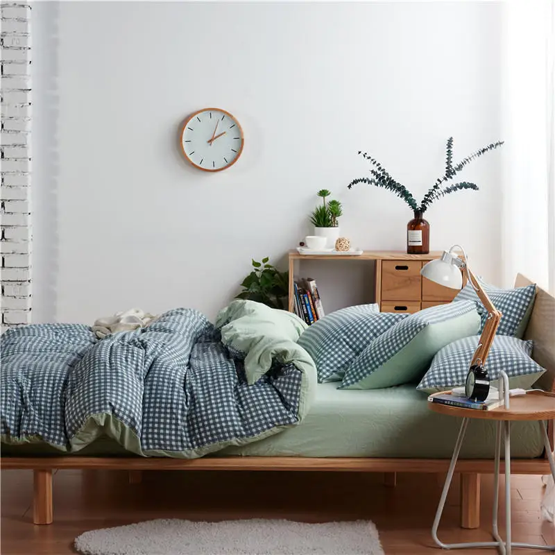 Горячая Распродажа качественный Помытый в воде хлопок 3 шт пододеяльник King Queen Twin