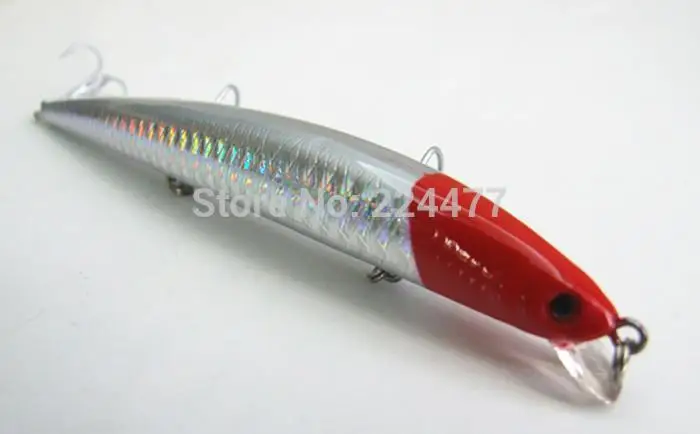 

12,5 см/13,5 г белый цвет с красной головкой Тип плавающая наживка Minnow большая приманка
