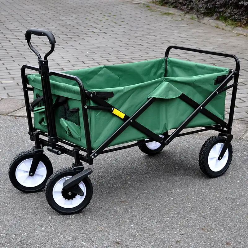 Pastoral Camping Trolley Supermarket Grocery Shopping Trolley Small Pull Shopping Cart Camp Folding Portable Household Cart - Цвет: style15