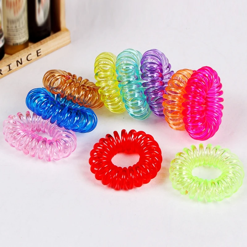 10 шт. качественная эластичная телефонная проволока прозрачная лента для волос