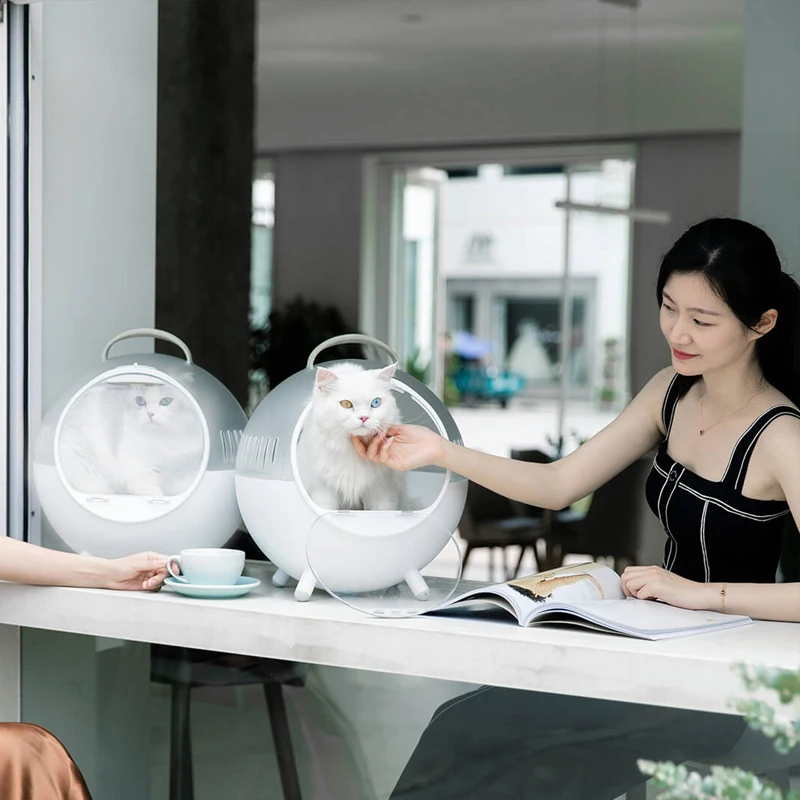 Xiaomi Youpin маленькая клетка для переноски домашних животных для собак кошек переносная уличная прозрачная дорожная клетка для собак кошек