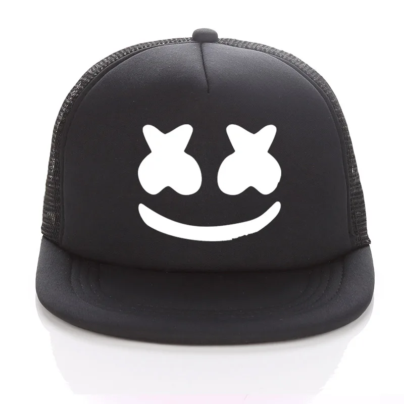 9 Кепка с мордочкой Marshmello, детская бейсболка, Кепка Для Взрослых, солнцезащитная Кепка s, мужские летние черные шапки, регулируемый размер, Детская/унисекс сетчатая Кепка, логотип на заказ - Цвет: 9