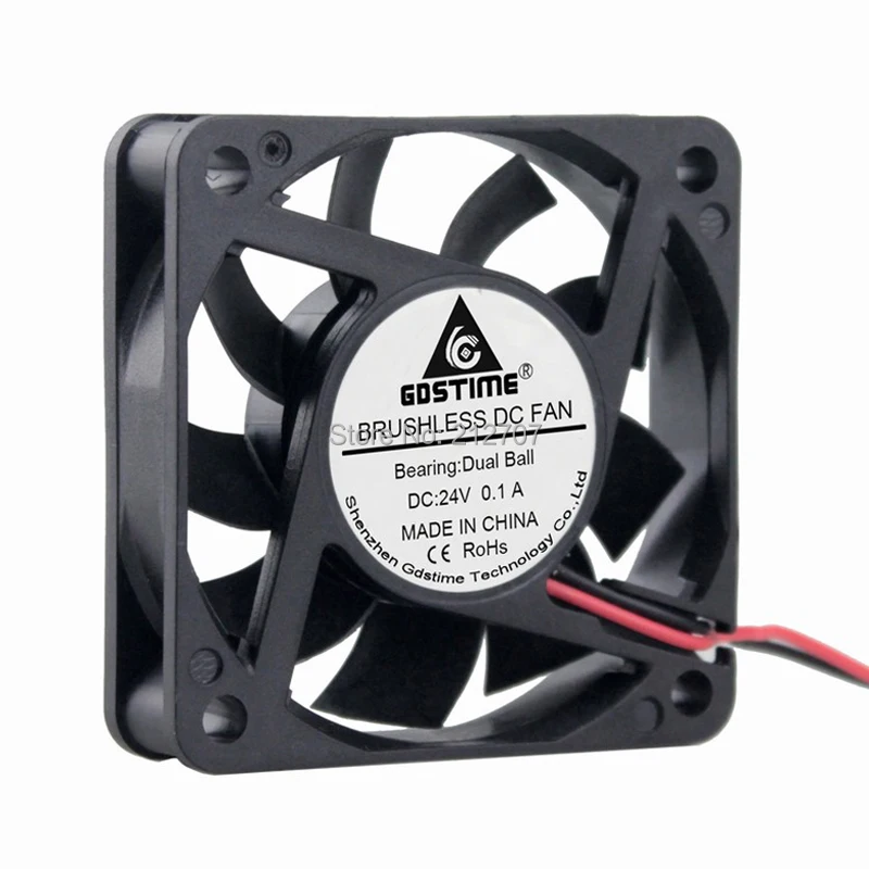 Gdstime 60x60x15 мм DC 24 В 2 контактный шариковый подшипник 60 кулер бесщеточный ПК корпус
